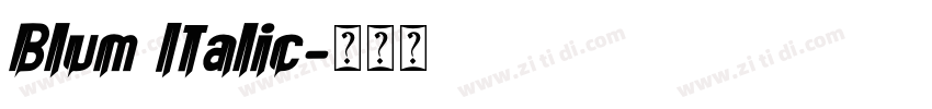 Blum Italic字体转换